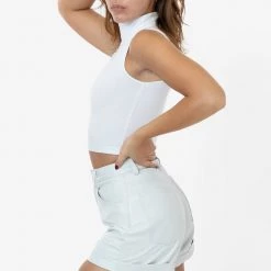 Los Angeles Apparel Women's RLH3015 - Leather Cuffed Short 11 Los Angeles Apparel Women's RLH3015 - Leather Cuffed Short