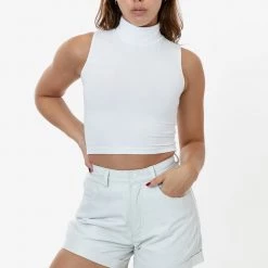 Los Angeles Apparel Women's RLH3015 - Leather Cuffed Short