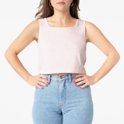 Los Angeles Apparel 1822GD - Garment Dye Crop Tank Women's