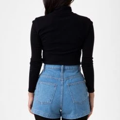 Los Angeles Apparel RDNW04 - Denim Loose Short Women's 23 Los Angeles Apparel RDNW04 - Denim Loose Short Women's