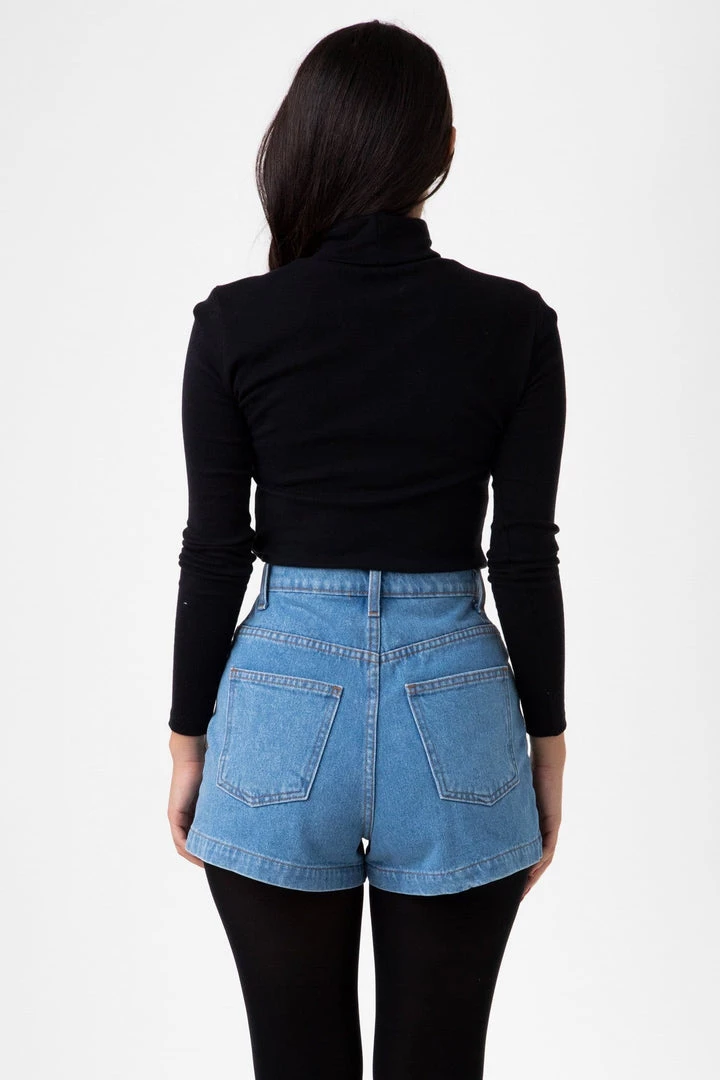 Los Angeles Apparel RDNW04 - Denim Loose Short Women's 12 Los Angeles Apparel RDNW04 - Denim Loose Short Women's