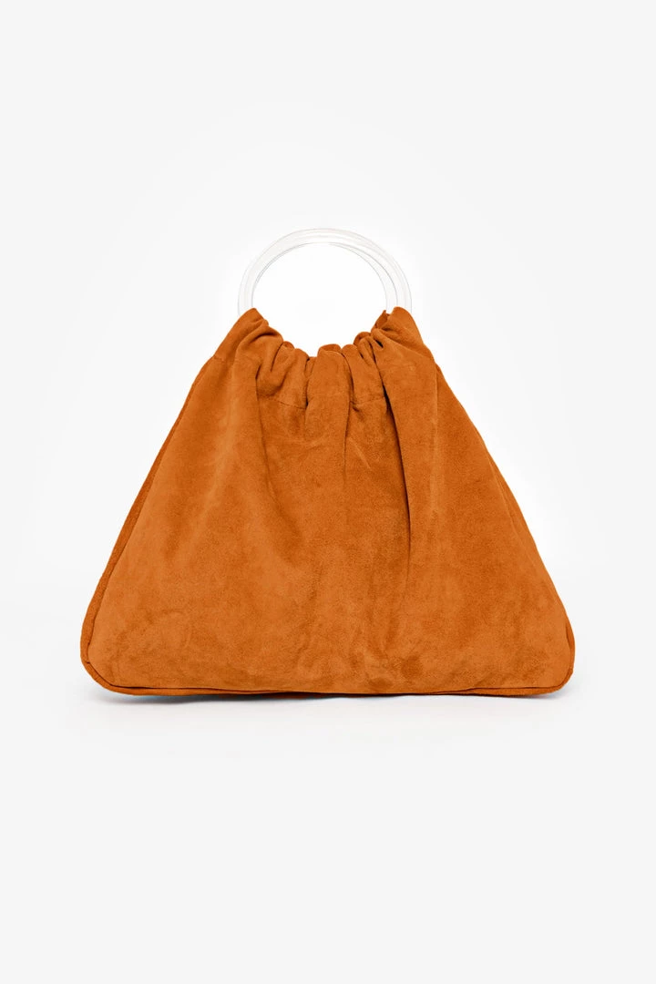 Los Angeles Apparel RLH3480 - Suede Acrylic Ring Bag Women's 6 Los Angeles Apparel RLH3480 - Suede Acrylic Ring Bag Women's