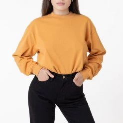 Los Angeles Apparel 1406GD Unisex - Long Sleeve Garment Dye Mockneck T-Shirt