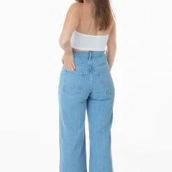 Los Angeles Apparel RDNW09 - High Waisted Wide Leg Denim Jean