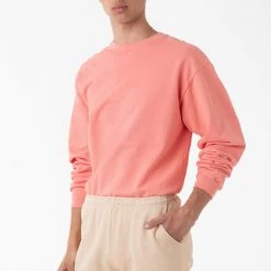 Los Angeles Apparel Men's MWT07GD - Long Sleeve Garment Dye French Terry Pullover