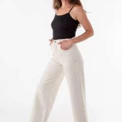 Los Angeles Apparel RBDW09GD - High Waisted Wide Leg Jean Women's