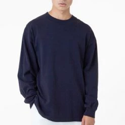 Los Angeles Apparel Men's 1406GD - Long Sleeve Garment Dye Mockneck T-Shirt