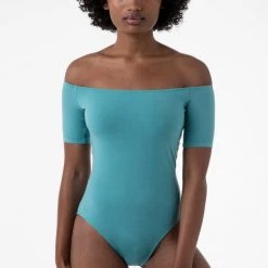 Los Angeles Apparel Women's B121CF - Off Shoulder Bodysuit