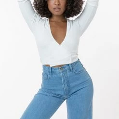 Los Angeles Apparel Women's 3373GD - Heavy 2x1 Rib Wrap Top