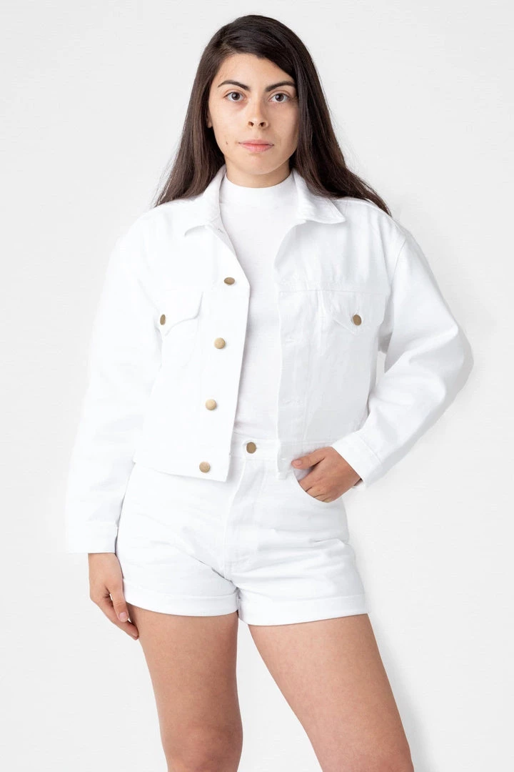 Los Angeles Apparel RBDW03GD - Garment Dye Cropped Bull Denim Jacket 8 Los Angeles Apparel RBDW03GD - Garment Dye Cropped Bull Denim Jacket