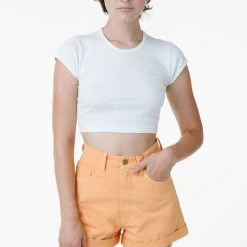 Los Angeles Apparel RBDW05GD - Bull Denim Garment Dye Cuff Short (Limited Edition) Women's