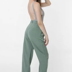 Los Angeles Apparel Women's RSAPP350 - Poly Pleated Straight Leg Pant