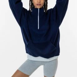Los Angeles Apparel PF408 Mix - Polar Fleece Half Zip Pullover Men's 15 Los Angeles Apparel PF408 Mix - Polar Fleece Half Zip Pullover Men's