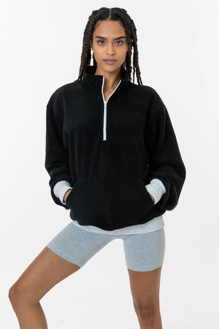 Los Angeles Apparel PF408 - Polar Fleece Half Zip Pullover 4 Los Angeles Apparel PF408 - Polar Fleece Half Zip Pullover