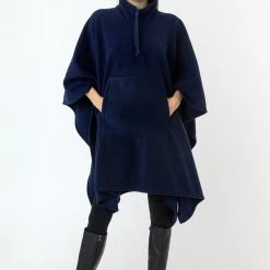 Los Angeles Apparel Women's PF419 - Polar Fleece Half Zip Poncho