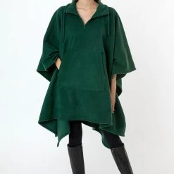 Los Angeles Apparel Women's PF419 - Polar Fleece Half Zip Poncho