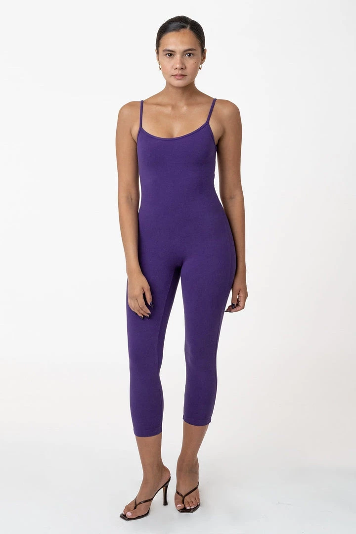 Los Angeles Apparel 83026GD - Garment Dye Cropped Spaghetti Unitard Women's 5 Los Angeles Apparel 83026GD - Garment Dye Cropped Spaghetti Unitard Women's