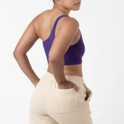 Los Angeles Apparel Women's 8389GD - Garment Dye One Shoulder Crop Top