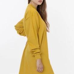 Los Angeles Apparel Women's 1837GD - Long Sleeve Garment Dye Mockneck Dress