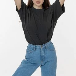 Los Angeles Apparel Women's 1801GD Unisex - 6.5oz Pigment Dye Crew Neck T-Shirt