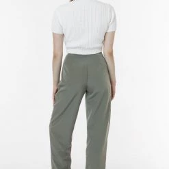 Los Angeles Apparel Women's RSAPP350 - Poly Pleated Straight Leg Pant