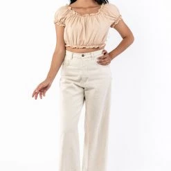 Los Angeles Apparel RCT314 - Poplin Scrunch Top