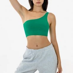 Los Angeles Apparel Women's 8389GD - Garment Dye One Shoulder Crop Top