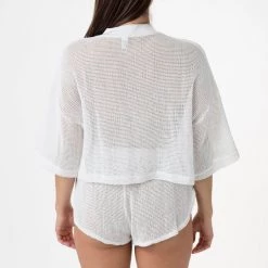 Los Angeles Apparel RIN331 - Cotton Fishnet Crop Top