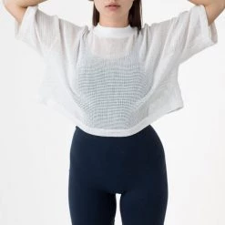 Los Angeles Apparel RIN331 - Cotton Fishnet Crop Top
