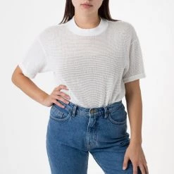 Los Angeles Apparel RIN401 - Cotton Mock Neck Fishnet T-Shirt 19 Los Angeles Apparel RIN401 - Cotton Mock Neck Fishnet T-Shirt