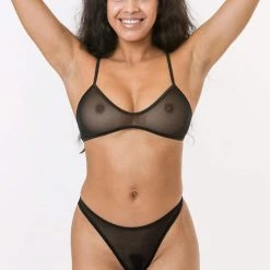 Los Angeles Apparel Women's RNS90 - Micro Mesh Thong Panty