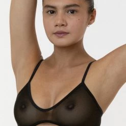 Los Angeles Apparel RNS91 - Micro Mesh Spaghetti Bralette Women's