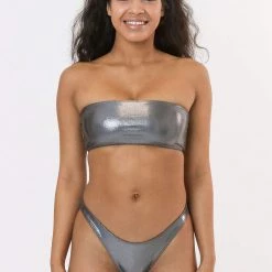 Los Angeles Apparel RMH8393 - Shiny Matrix Tube Bikini Top