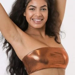 Los Angeles Apparel RMH8393 - Shiny Matrix Tube Bikini Top