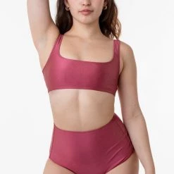 Los Angeles Apparel Women's RNT065 - Classic High Waist Bikini Bottom