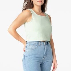 Los Angeles Apparel 1822GD - Garment Dye Crop Tank Women's