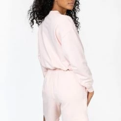 Los Angeles Apparel MWT06GD - Garment Dyed Cropped Mock Neck French Terry Pullover Women's