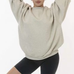 Los Angeles Apparel Women's SF1047 Unisex - 10oz. Fleece Wide Crewneck Sweatshirt