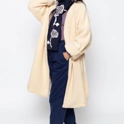 Los Angeles Apparel SHR312 - The Oversized Sherpa Wrap Coat Women's