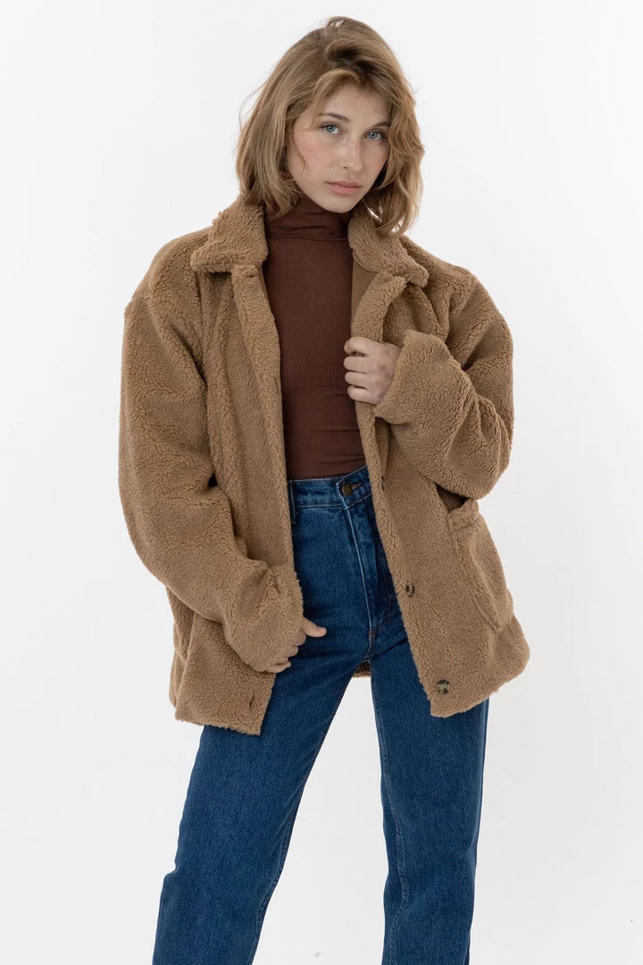 Los Angeles Apparel SHRW10 - Women's Sherpa Coat 5 Los Angeles Apparel SHRW10 - Women's Sherpa Coat