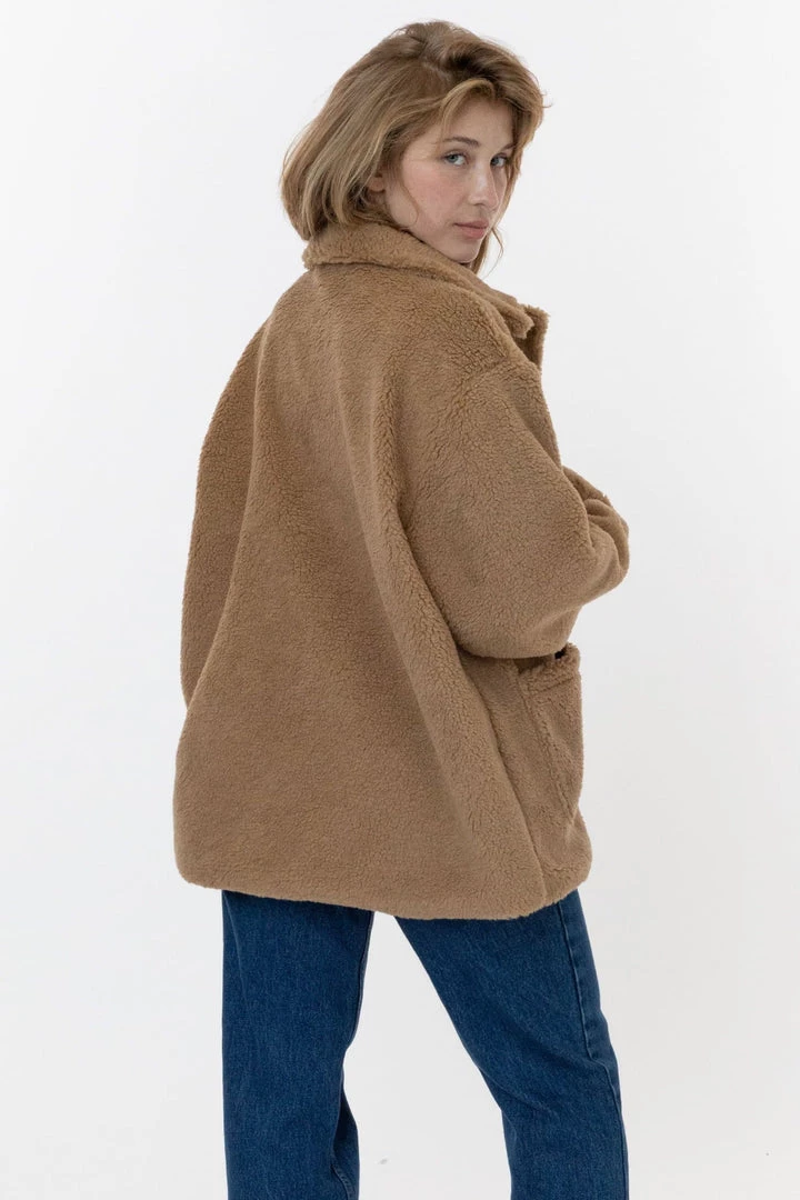 Los Angeles Apparel SHRW10 - Women's Sherpa Coat 6 Los Angeles Apparel SHRW10 - Women's Sherpa Coat