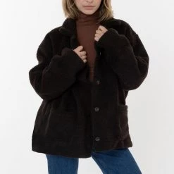Los Angeles Apparel SHRW10 - Women's Sherpa Coat 14 Los Angeles Apparel SHRW10 - Women's Sherpa Coat