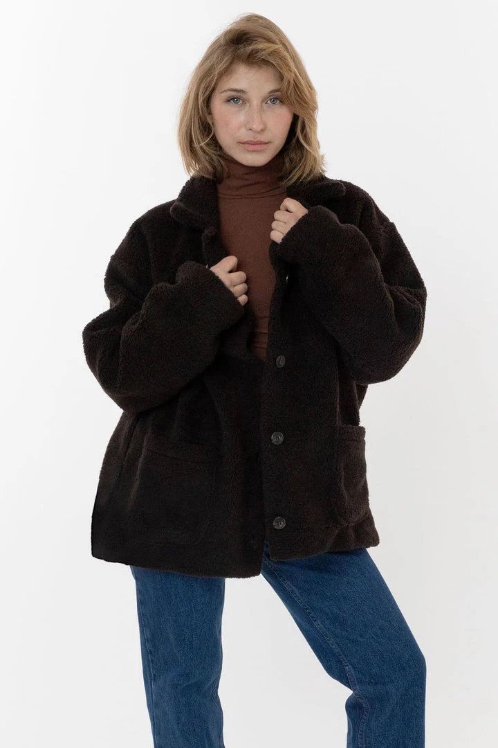 Los Angeles Apparel SHRW10 - Women's Sherpa Coat 7 Los Angeles Apparel SHRW10 - Women's Sherpa Coat