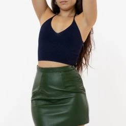 Los Angeles Apparel RLH3012 - Leather Mini Pencil Skirt