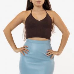 Los Angeles Apparel RLH3012 - Leather Mini Pencil Skirt