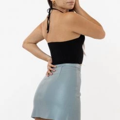 Los Angeles Apparel RLH3012 - Leather Mini Pencil Skirt