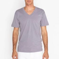 Los Angeles Apparel Women's 24056 Mix - Fine Jersey V-Neck T-Shirt