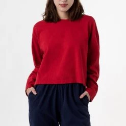 Los Angeles Apparel 1839GD - Long Sleeve Garment Dye Cropped T-Shirt