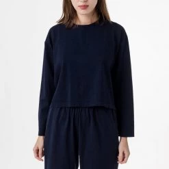 Los Angeles Apparel 1839GD - Long Sleeve Garment Dye Cropped T-Shirt