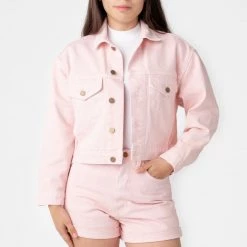 Los Angeles Apparel RBDW03GD - Garment Dye Cropped Bull Denim Jacket 16 Los Angeles Apparel RBDW03GD - Garment Dye Cropped Bull Denim Jacket